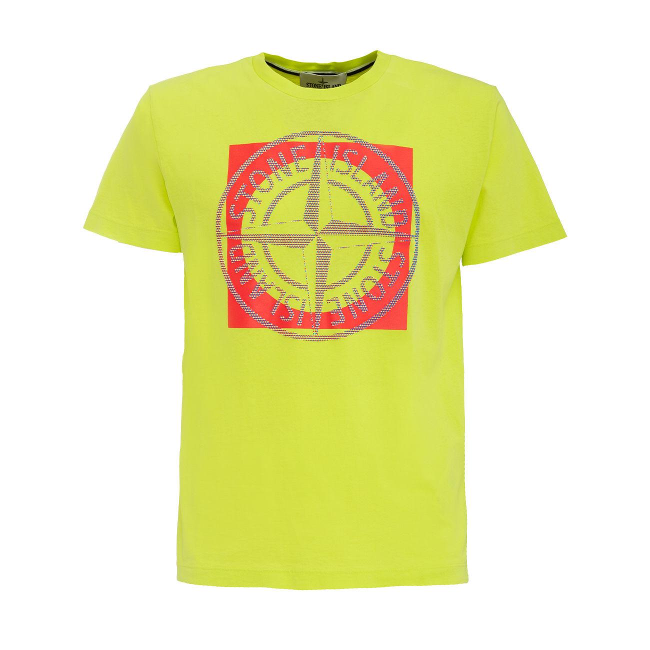 T-Shirt Tricromia Two Uomo Lemon ST/52NS93 V0031LEMON STONE ISLAND 