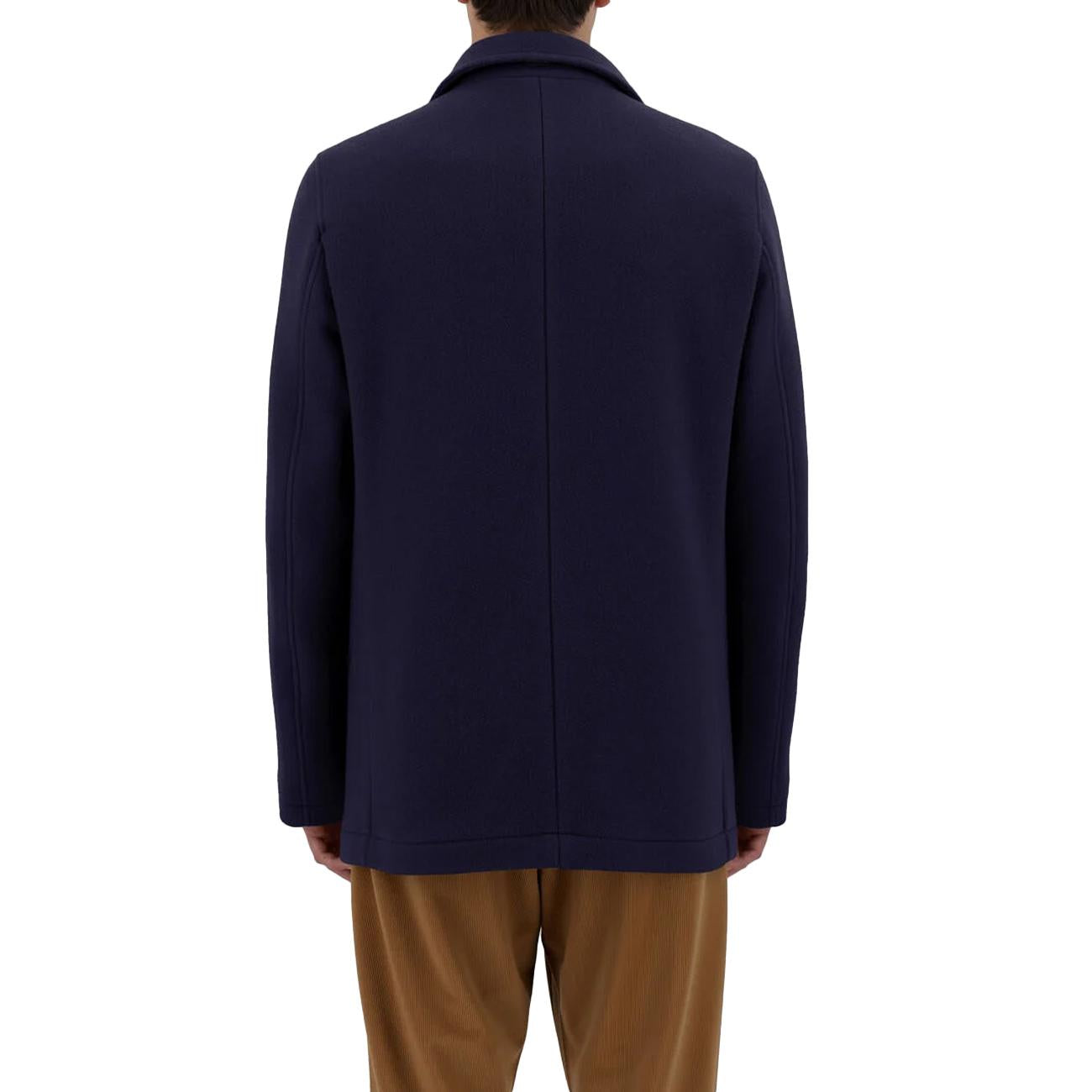 Peacot In New Velour Ed Ecoage Uomo Blu Navy PE000043U33430 9200 BLU NAVY HERNO 