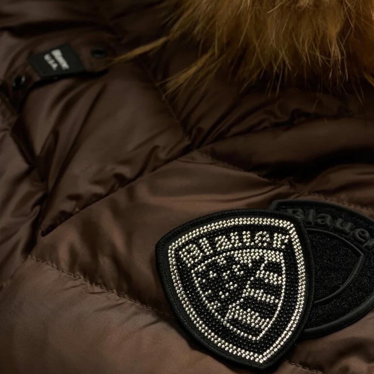 Piumino Arcadia A Righe 25WBLDC03099-006047 36EI CASTAGNA BLAUER 