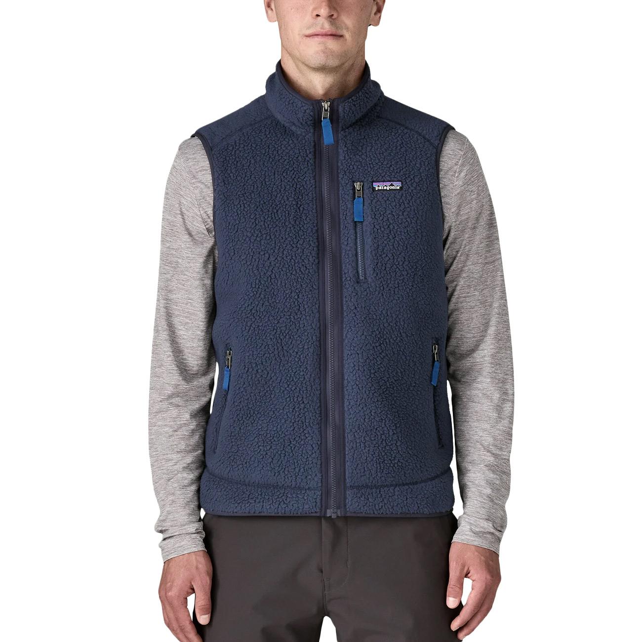 Gilet In Pile Retrò 22821 PNSM/PELICAN W/SMOL BLUE PATAGONIA 