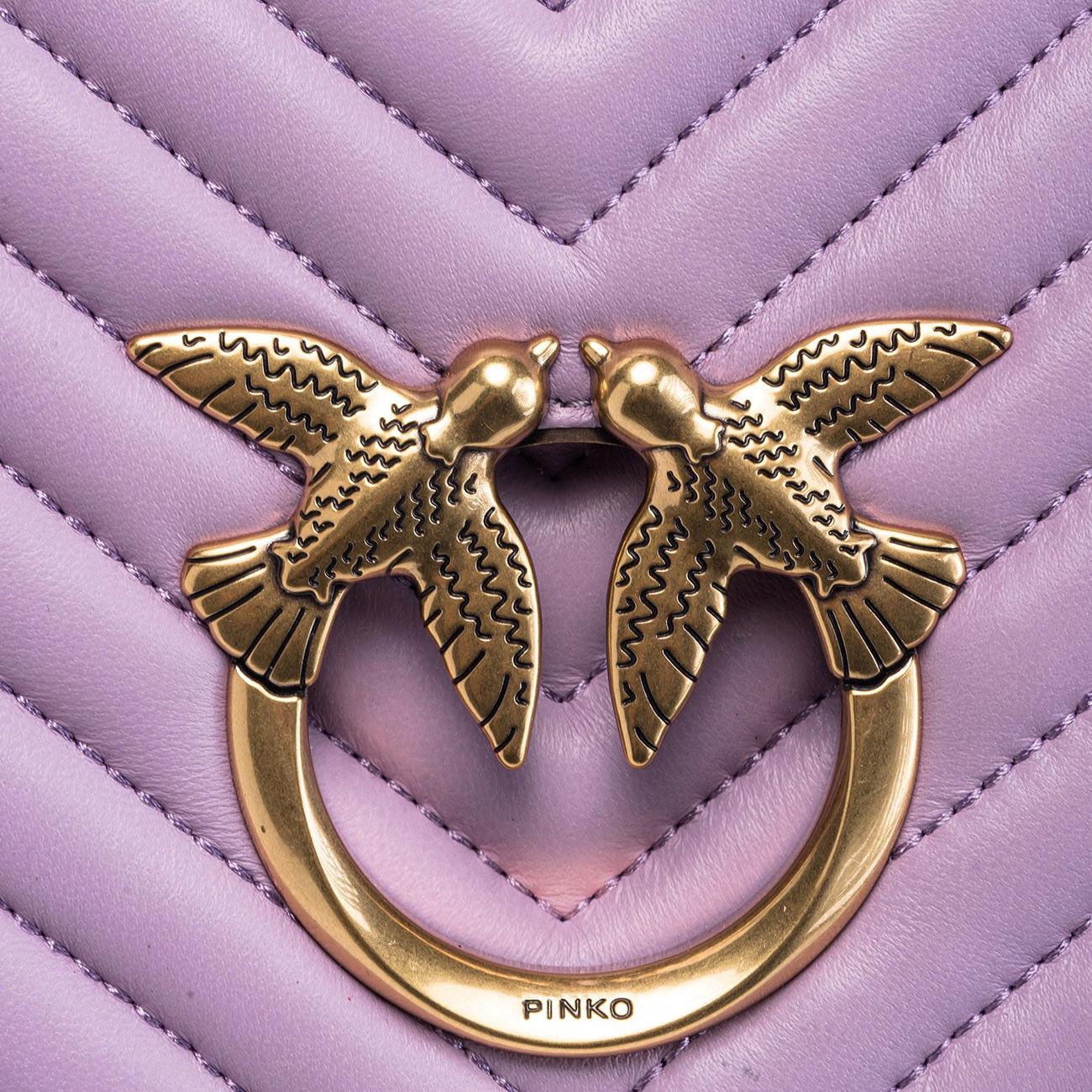 BORSA D. LOVE CLICK CLASSIC SHEEP NAPPA CHEVRON PINKO 100063/A0GK Y13Q LILLA PINKO BAGS 