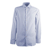 CAMICIA U. M/L RIGATA C/FRANCESE GUGLIELMINOTTI QI0FUR RE1/B.CO/BLU GUGLIELMINOTTI 