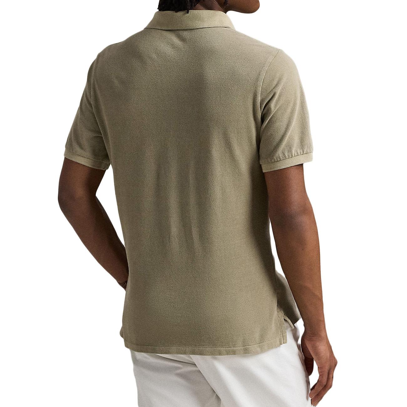 Polo Personalizzata Slim In Rete Tinta Con Minerale 710969626 006 OLIVE POLO RALPH LAUREN 