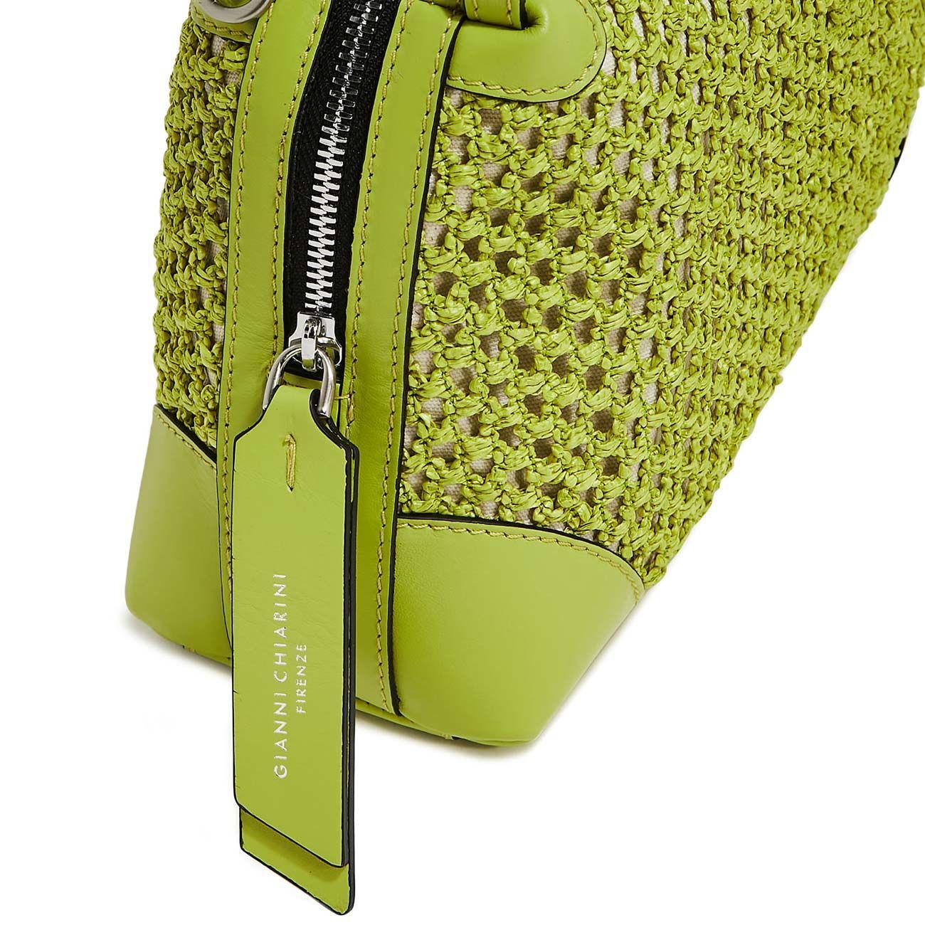 BORSA ALIFA PELLE E TESSUTO GIANNI CHIARINI BS8958/23PE RAFNET 541 LIME GIANNI CHIARINI 