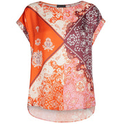 T-Shirt In Viscosa Stampata 2006P000226N 001 ARANCIO FANTASIA ELENA MIRO' 