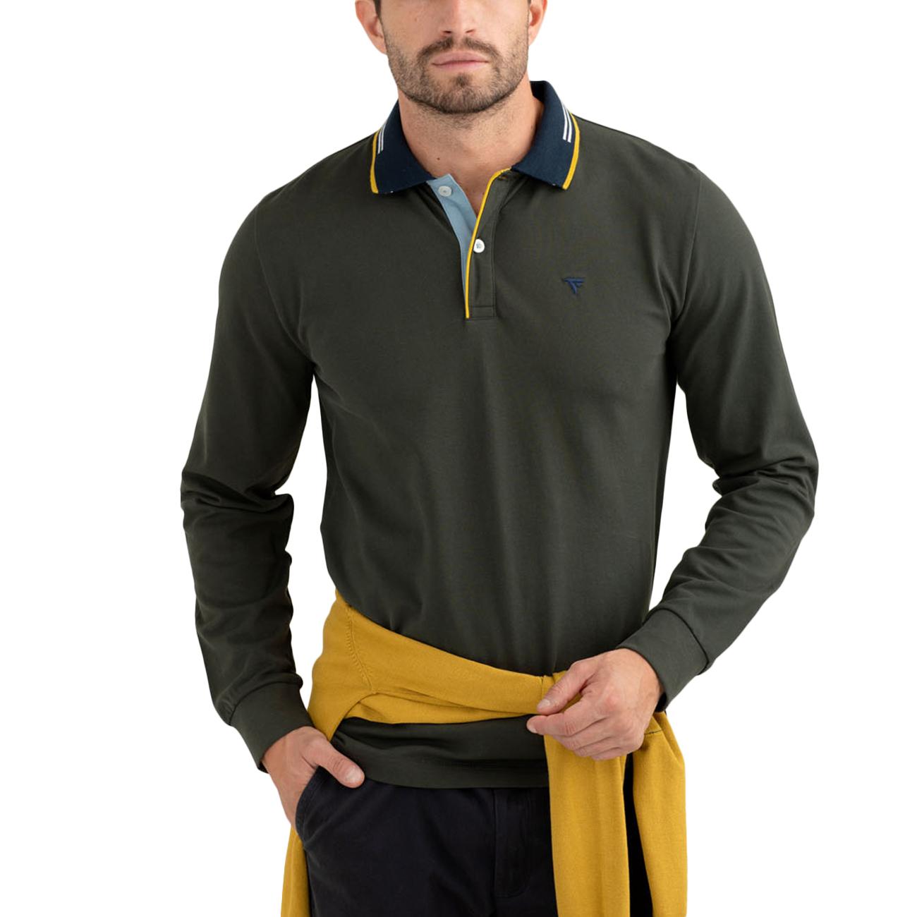 Polo Con Manica Lunga FM25W01QU A0804 ARMY FRED MELLO 