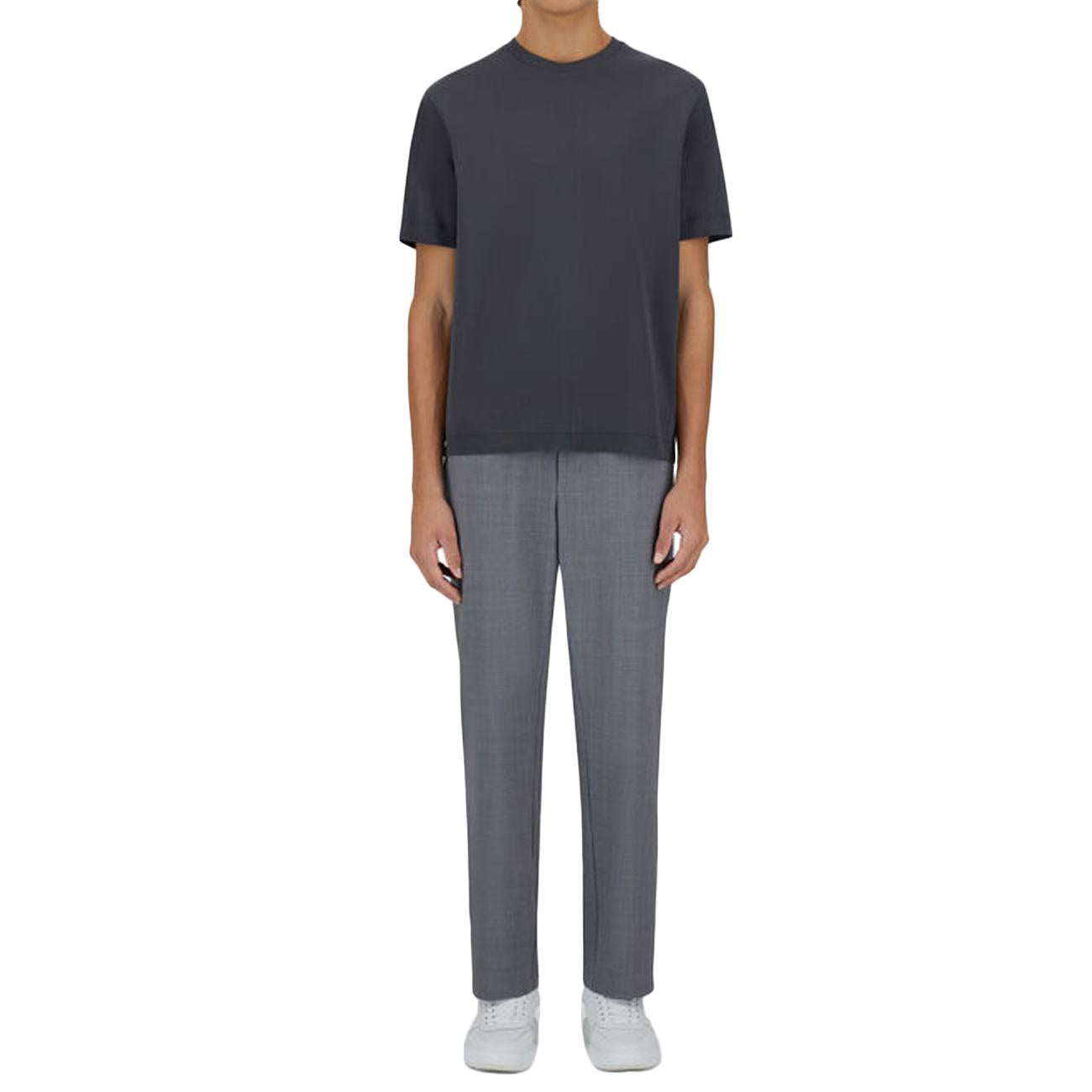 T-Shirt In Jersey Effetto Maglia JG000206U-52059 9460 GRIGIO HERNO 