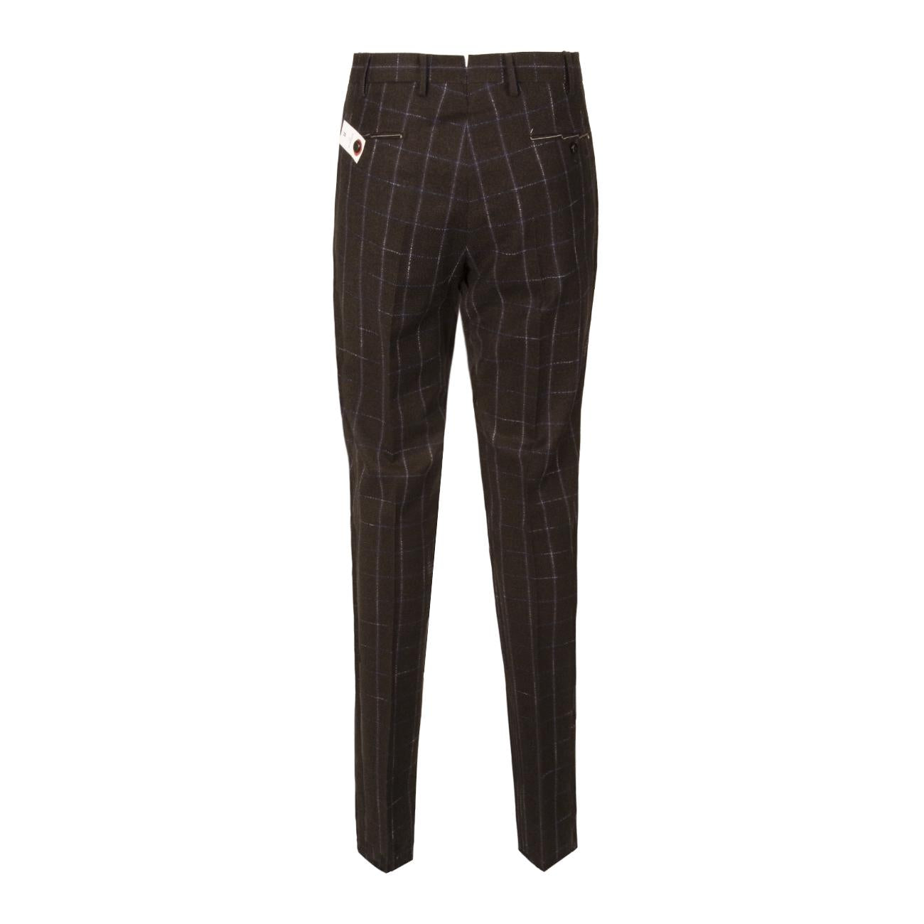 Pant.U. T.Filo Lana Finestrato Superslim Pt01 PT01/CO/DF01Z00CL1/MR34 0180GRIGIO/BLU/BIANCO PT TORINO 