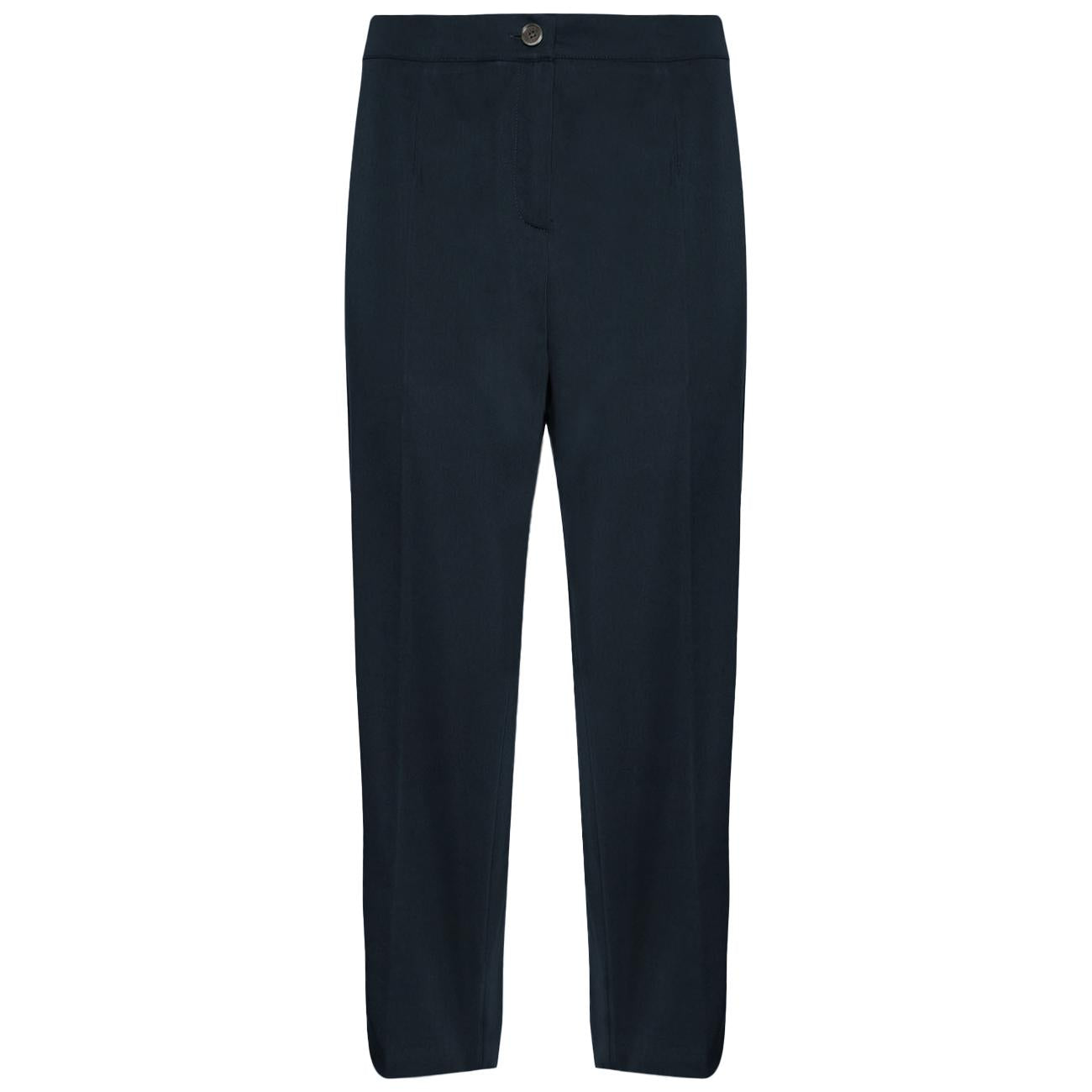 Pantaloni Dritti In Raso Stretch P011P000499N BLU NAVY ELENA MIRO' 
