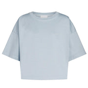 T-shirt Girocollo Cropped In Jersone Trattato DS077 JF0352R MD2 807 AZZURRINO DONDUP 