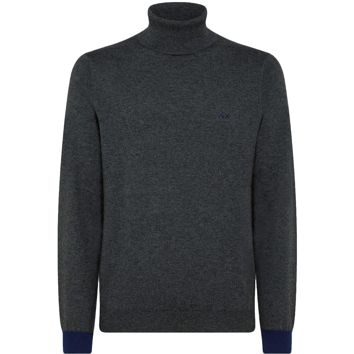 Dolcevita Elbow Contrast Uomo Grigio Scuro K42111 47 GRIGIO SCURO SUN68 