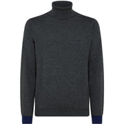 Dolcevita Elbow Contrast Uomo Grigio Scuro K42111 47 GRIGIO SCURO SUN68 