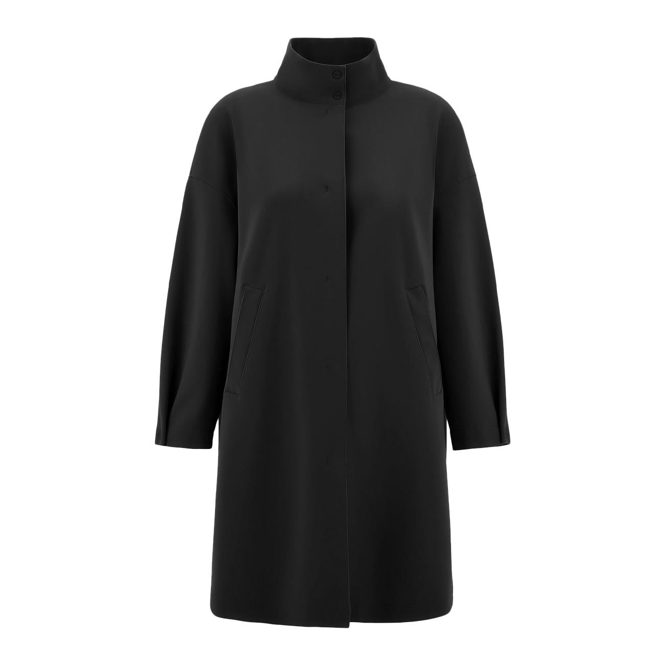 Caban Lungo Over Donna Nero GC000441D13455S 9300 NERO HERNO 