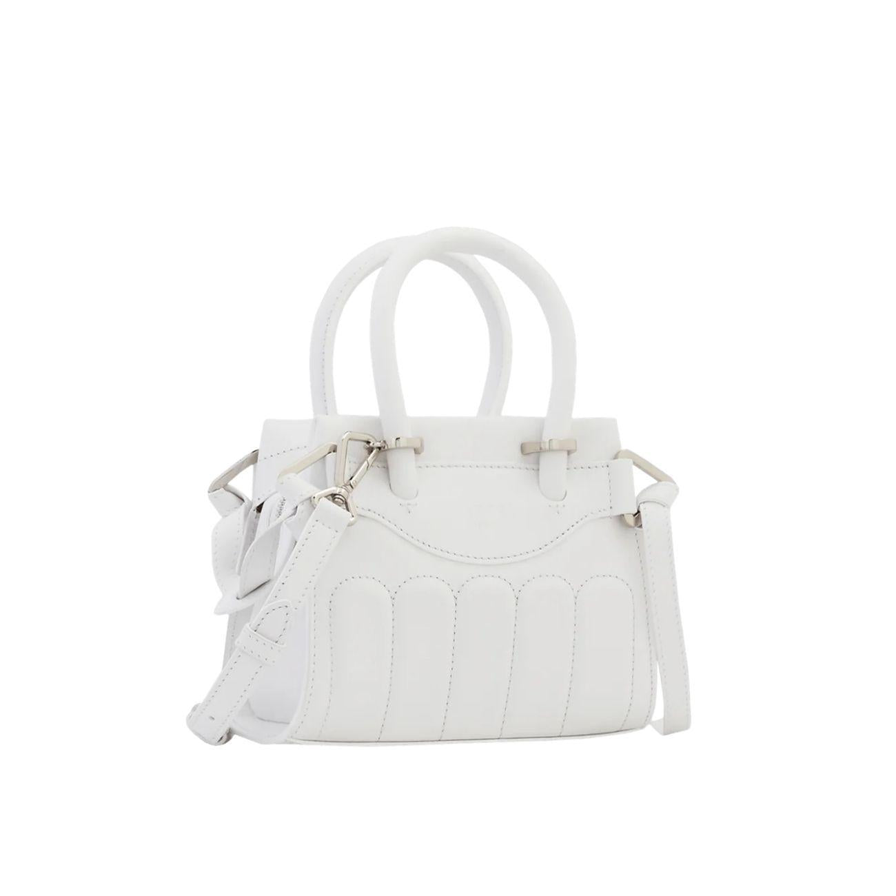 BORSA D. RODEO CUIR VACHETTE LISSE MINI CARRYALL LANCEL A12337O7TU O7 BLANC OPTIQUE LANCEL 