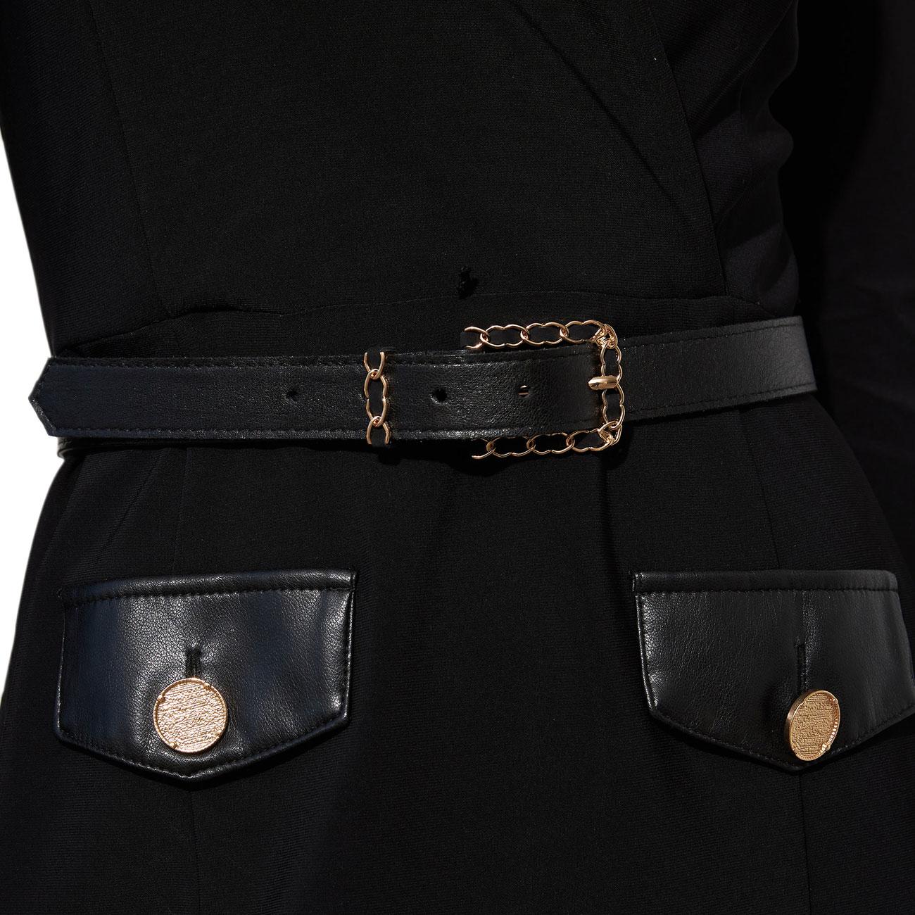 Abito Tubino Con Cintura E Tasche 223266 11 BLACK JOSEPH RIBKOFF 