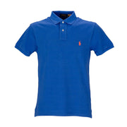 Polo Slim In Cotone Piquet Uomo Royal Arancio 710795080 014 NEW IRIS BLUE POLO RALPH LAUREN 