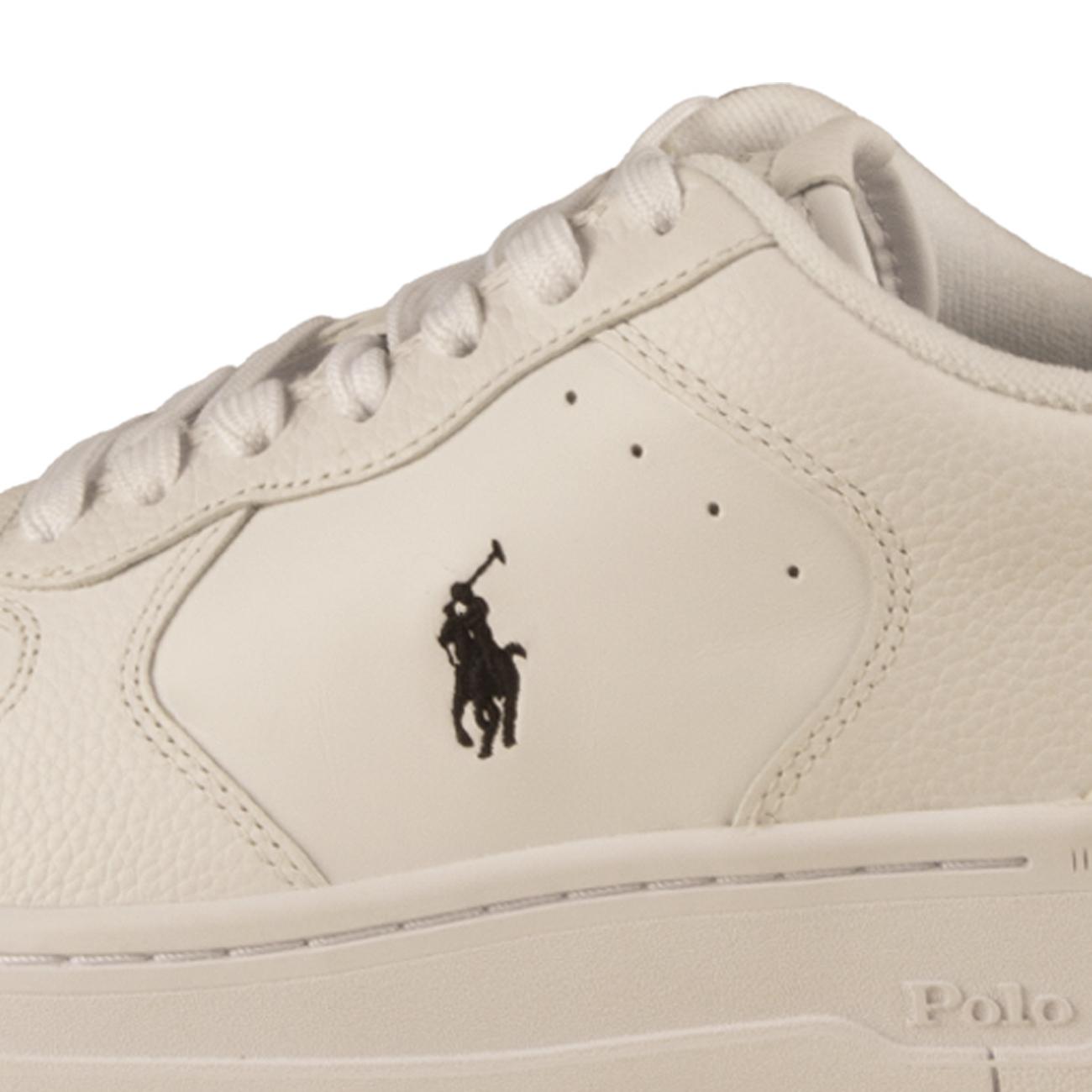 SNEAKER U. COURT MASTERS CRT LOW TOP POLO RALPH LAUREN 809891791 009 WHITE/WHITE/BLACK PP POLO RALPH LAUREN 