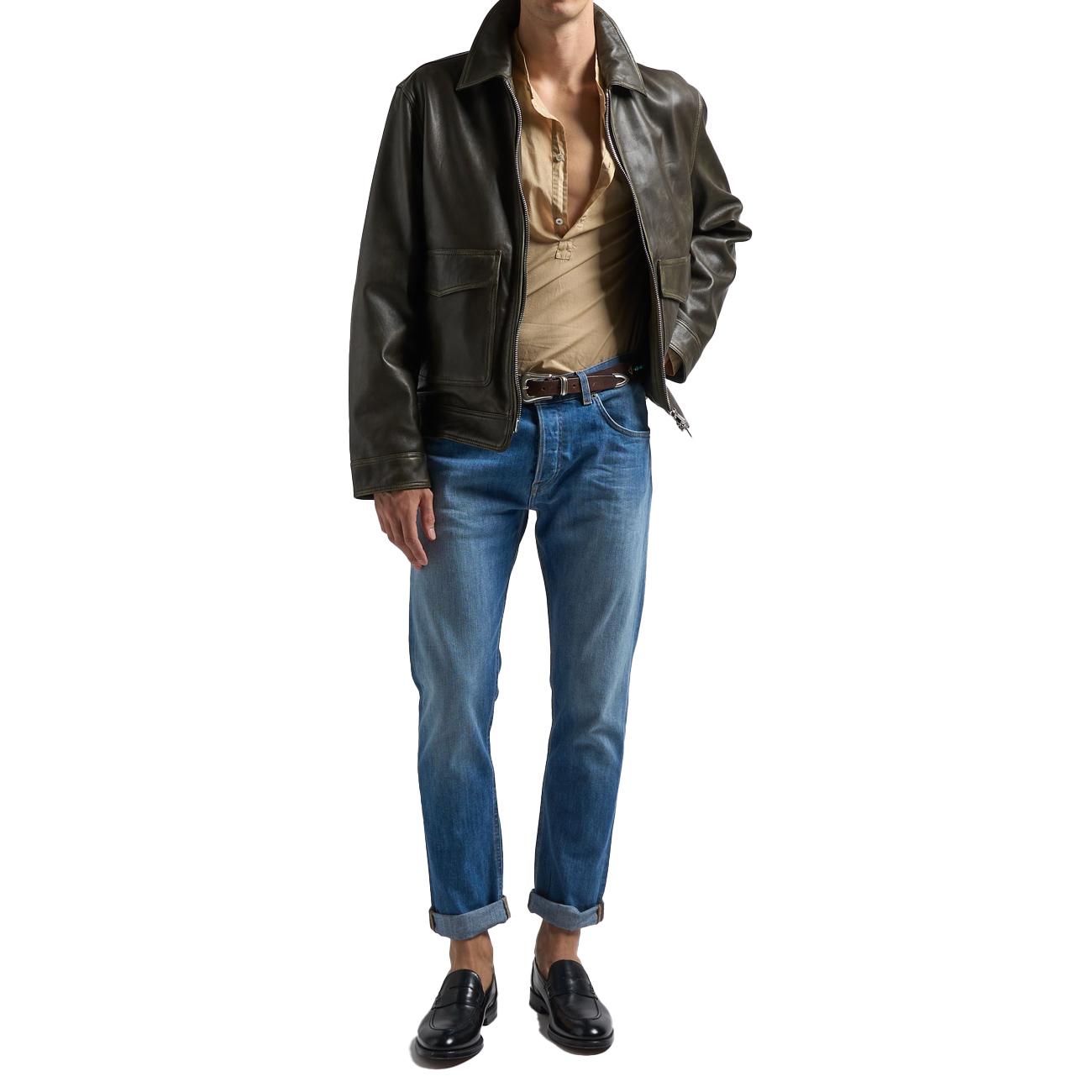 Pantalone Icon UP563DS0107IL6 800 BLU SCURO DONDUP 