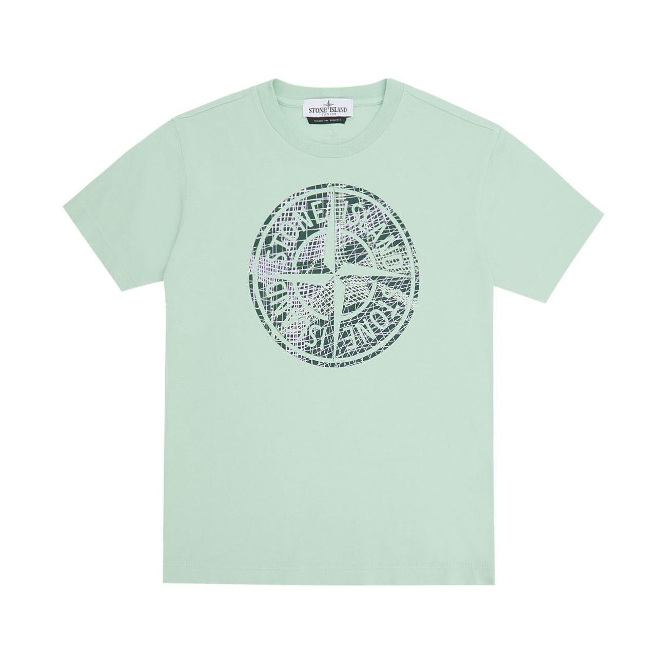 T-Shirt Camo One Print Bambino Lightgreen 781621072 V0052, LIGHTGREEN STONE ISLAND 