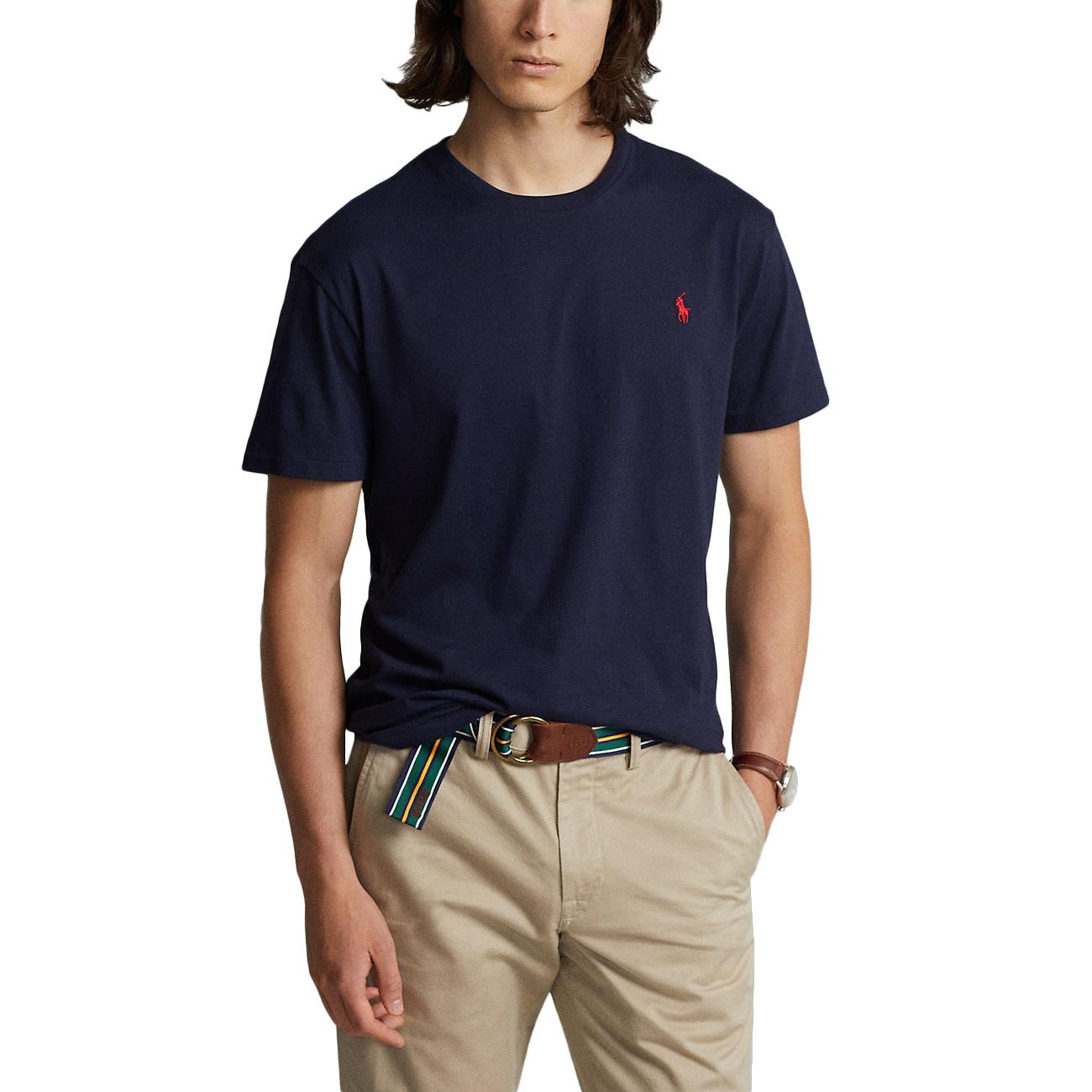 T-shirt Girocollo In Jersey Slim Fit 710680785 004 INK POLO RALPH LAUREN 