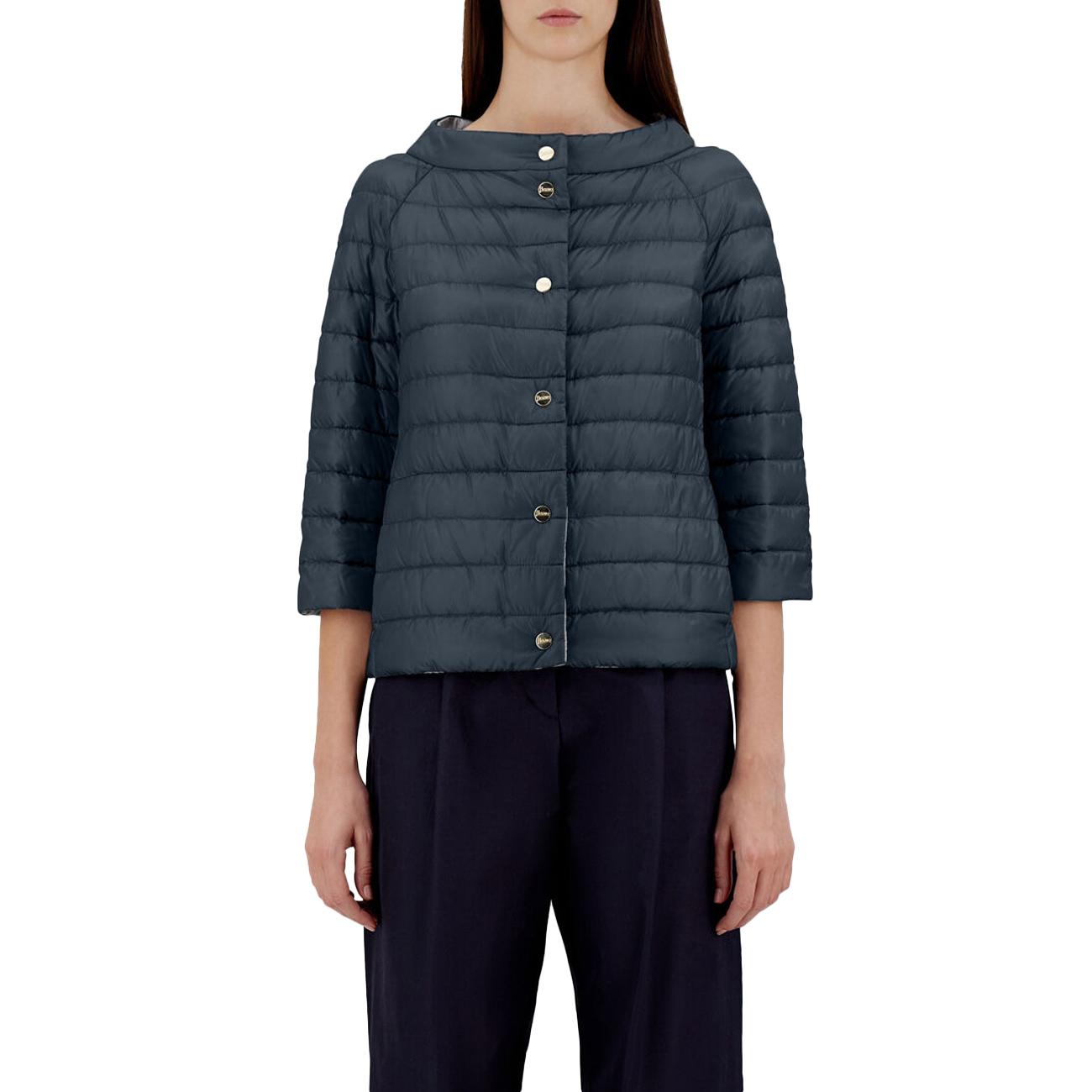 Piumino Corto Revers Donna Blue Grey PI0769D12017 9294 BLUE GREY HERNO 
