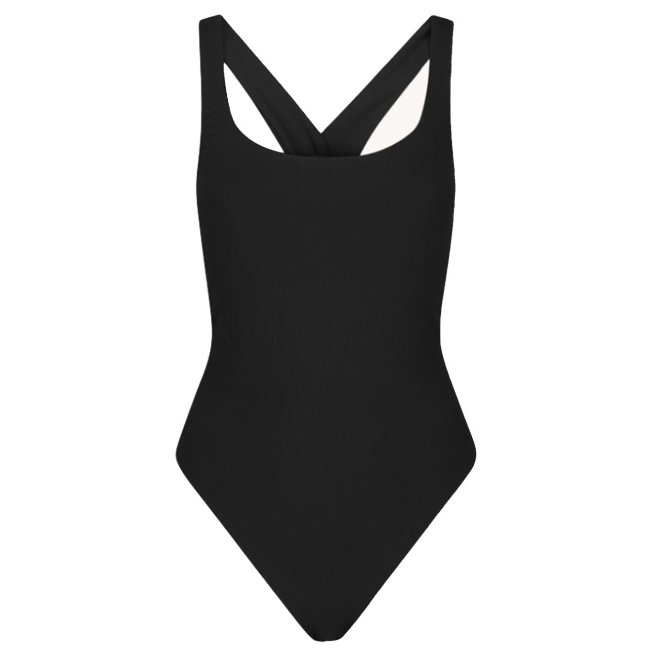 Costume Intero Incrocio Schiena WE059 999 NERO DONDUP 