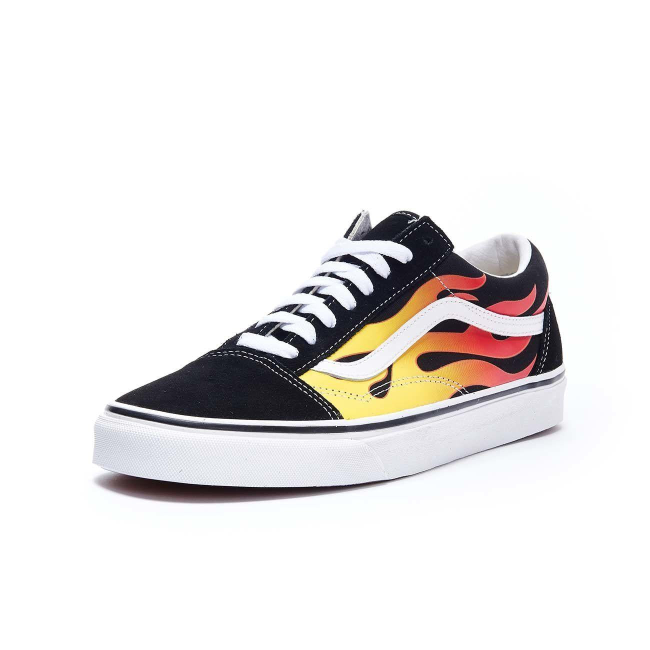 Sneakers Old Skool Flame Uomo Black Flame VN0A38G1 PHN1BLACK/BLACK/TRWHT VANS 