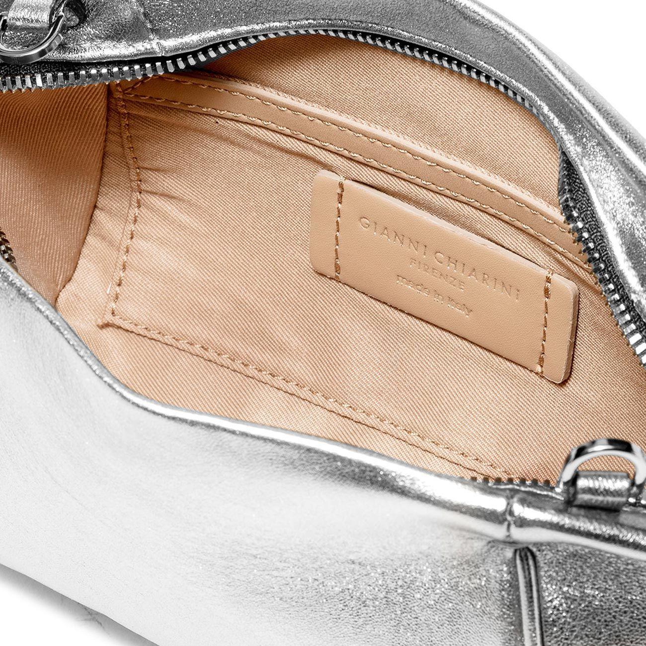 BORSA MARGARITA POUCH PELLE GIANNI CHIARINI BS9594/23PEPLW 359 ARGENTO GIANNI CHIARINI 
