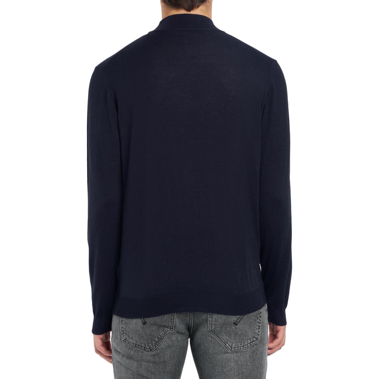 Maglia Dolcevita Regular In Lana E Cotone UT256-M00975-002-DU-W25 890 BLU DONDUP 