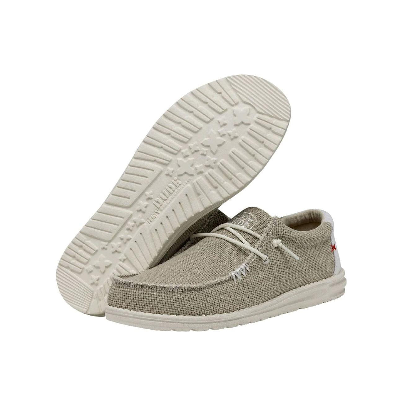 MOCASSINO U. WALLY BRAIDEN HEYDUDE HD.40003 1LB/OFF WHITE HEY DUDE 