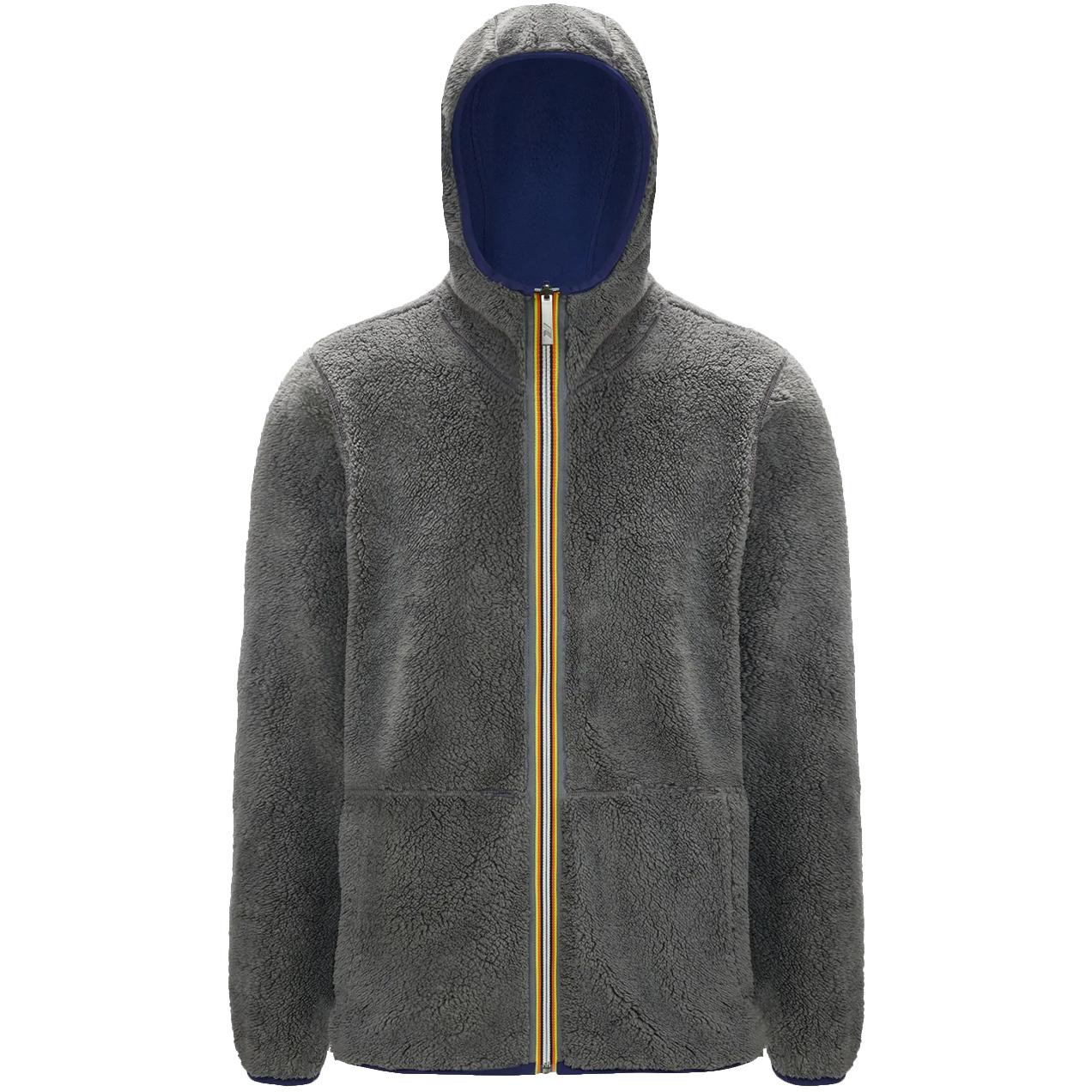 Pile Jacques Polar Double Uomo Blu Medievale Grigio K21112W AG1 BLUE MEDIEVAL/GREY K-WAY 