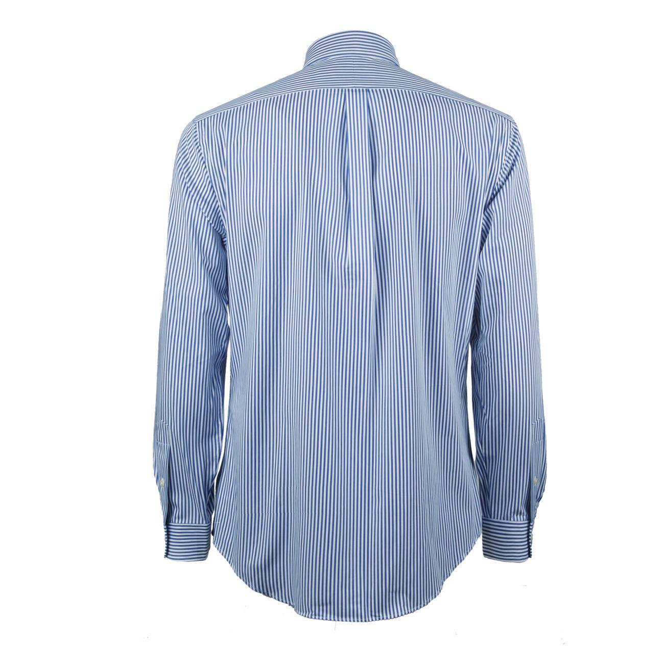 Camicia Popeline Slim Fit Uomo Light Blue White 710859881 001 LIGHTBLUE/WHITE POLO RALPH LAUREN 