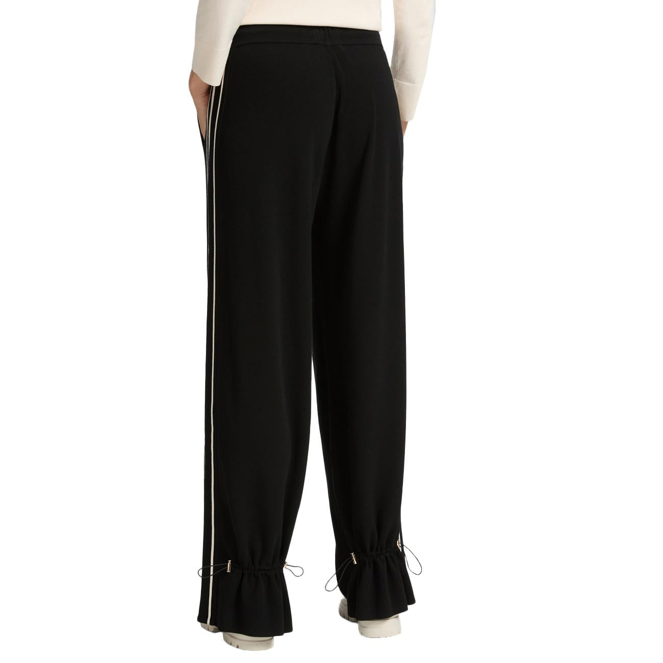 Pantalone Ampio In Maglia P621Z000123N 0A4 BLACK/GESSO ELENA MIRO' 
