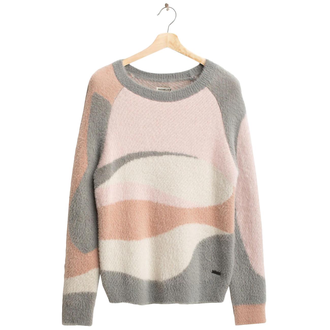 Maglia Effetto Pelliccia Multicolore FW25W28MG A0406 PINK FRED MELLO 