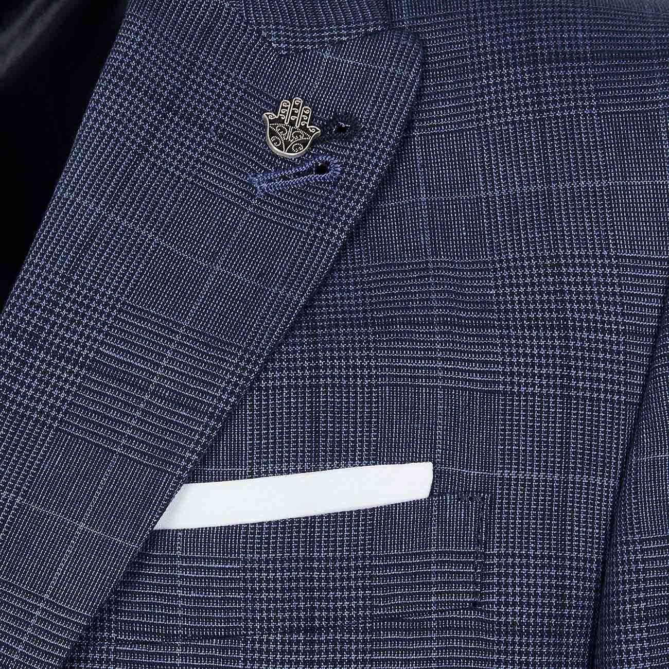 Giacca Equilibrio Rever Principe Di Galles Uomo Azzurro Blu G3323S23584100 123AZZURRO.BLU DANIELE ALESSANDRINI 