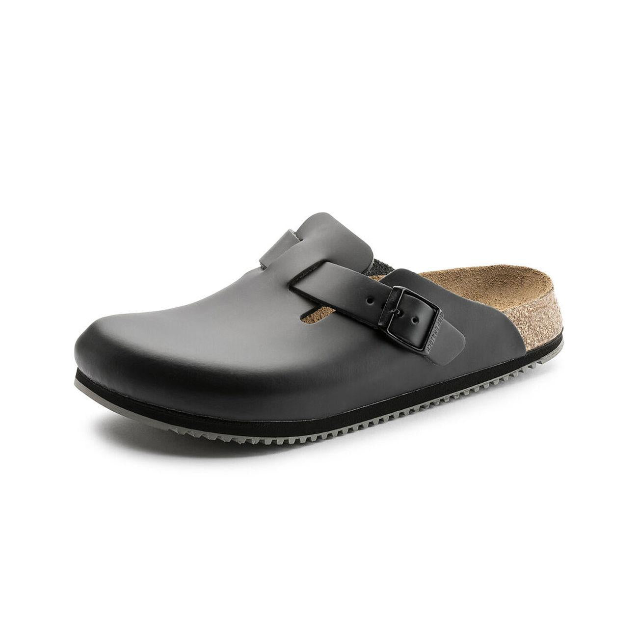 BOSTON SUPER GRIP PROF. NATURAL LEATHER BIRKENSTOCK 0060196 BLACK BIRKENSTOCK 