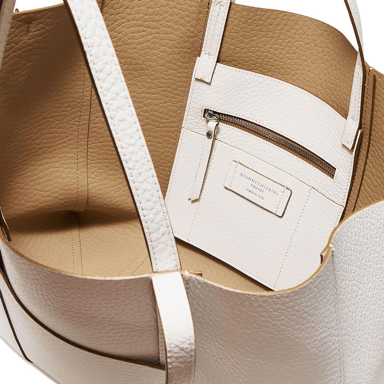 BORSA SUPERLIGHT GIANNI CHIARINI BS10316/RNGDBL 3670 BIANCO/NATURE GIANNI CHIARINI 