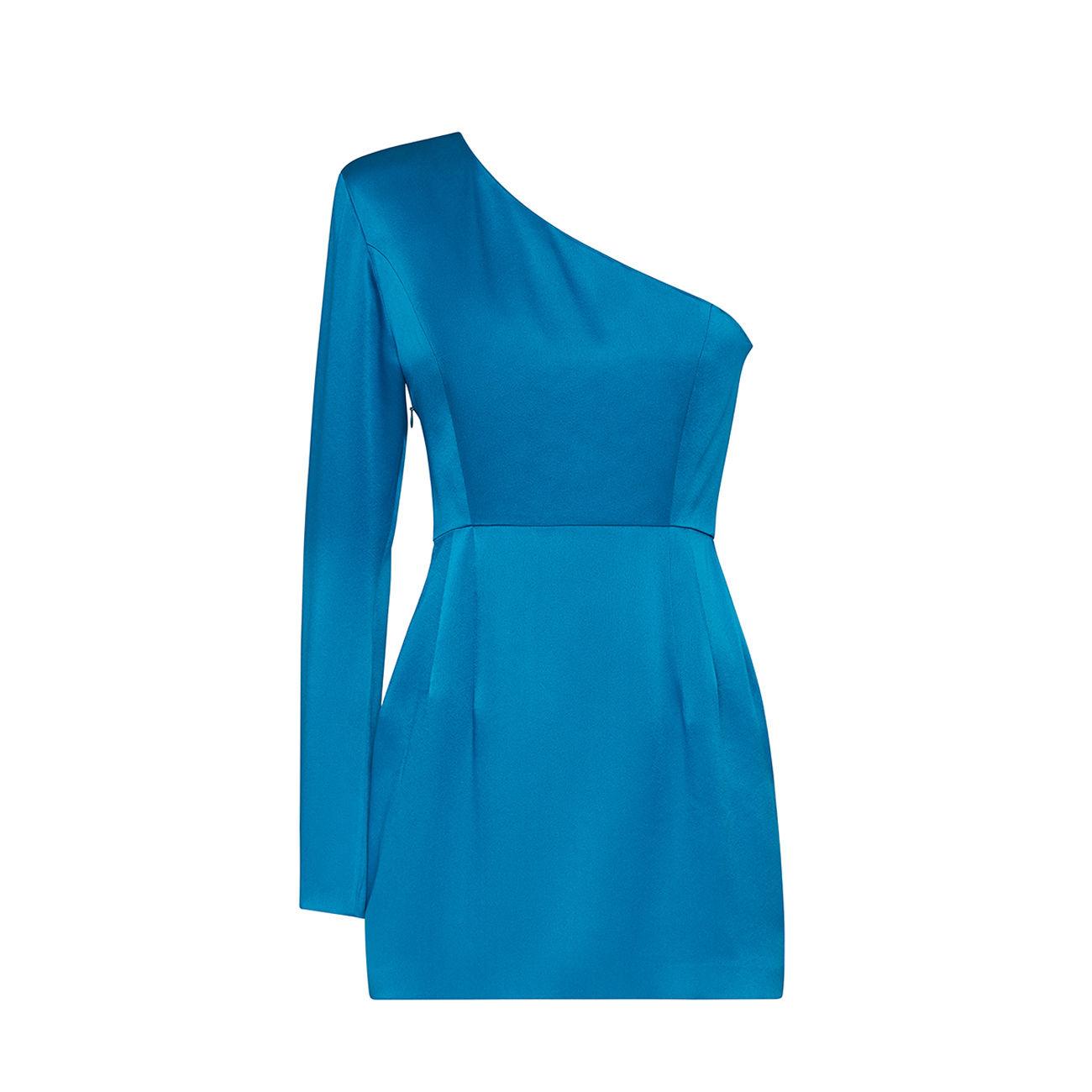MVP WARDROBE Abito Tippi Monospalla Donna Pavone MVPW/MVPE2AB045BR0063 0824PAVONE 