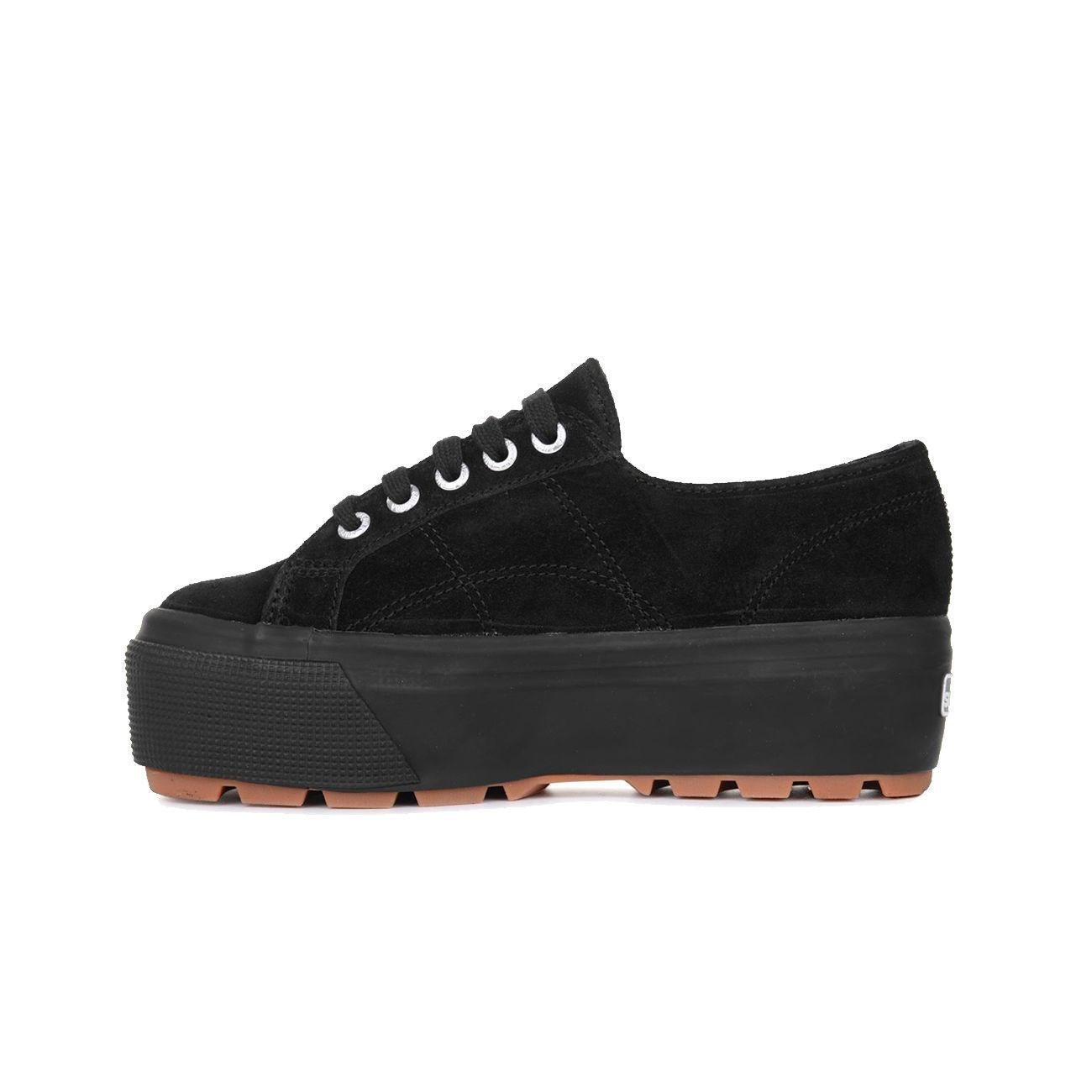 Sneaker Suede Platform Donna Full Black S111MKW A09.FULLBLACK SUPERGA 