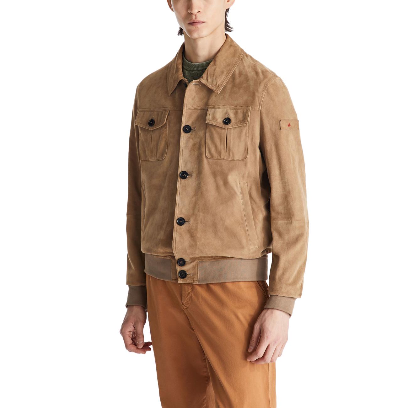 Giacca Destiny Suede 02 In Suede Con Bottoni Effetto Corno PEU5744 99012407 794 GRIGIO SILICE PEUTEREY 