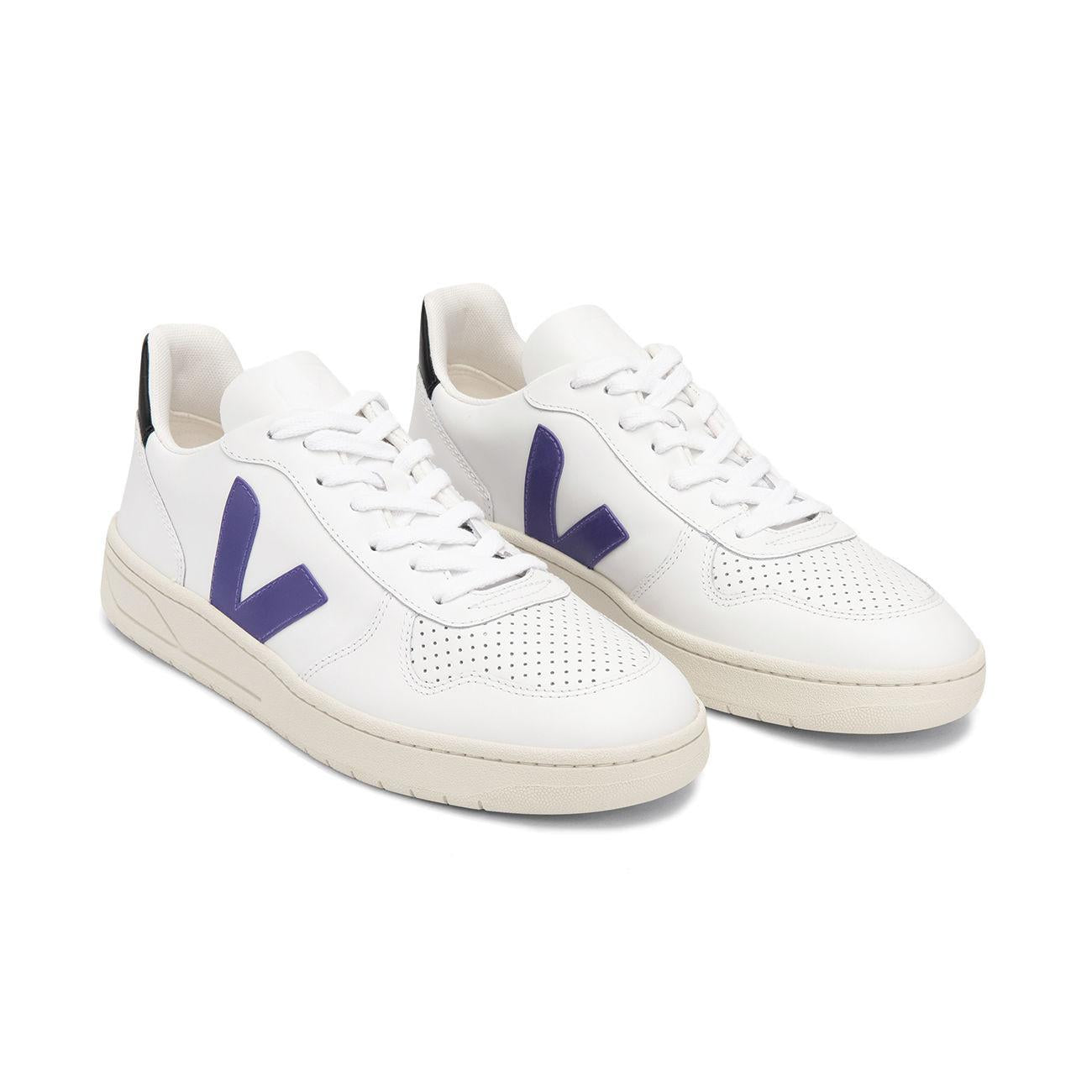Sneaker V-10 Uomo White Purple Black VX022618 WHITE.PURPLE.BLACK VEJA 