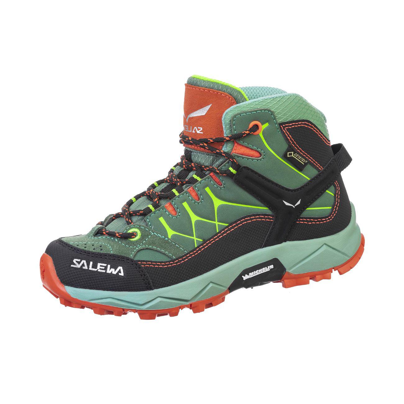 Scarponcini Bambino Alp Trainer Mid Gore-Tex Uomo Greenmyrtle Tendershot 64010 5960 GREENMYRTLE/TENDERSHOT SALEWA 