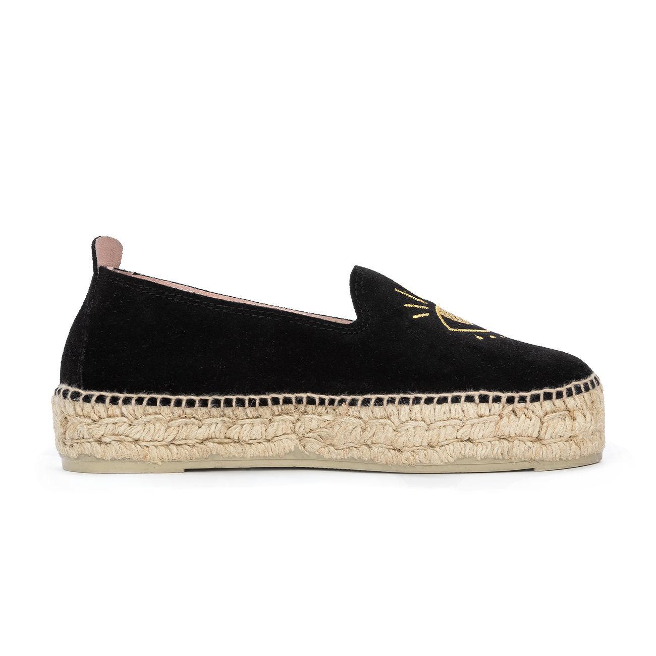 Espadrillas Palm Springs Ricamo Occhio/Luna MAN/F65D0 BLACK MANEBI 