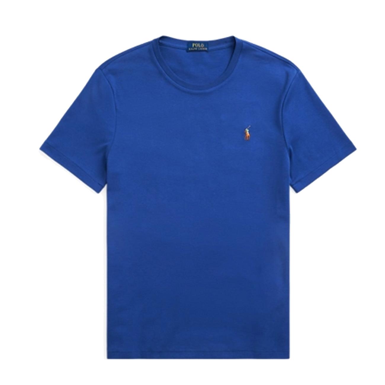 T-Shirt In Cotone Custom Slim Fit Uomo Beach Royal 710740727 077 BEACH ROYAL POLO RALPH LAUREN 