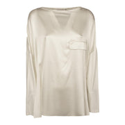 Blusa In Viscosa Donna White + Off White 66447 9184 WHITE+OFF WHITE LE TRICOT PERUGIA 