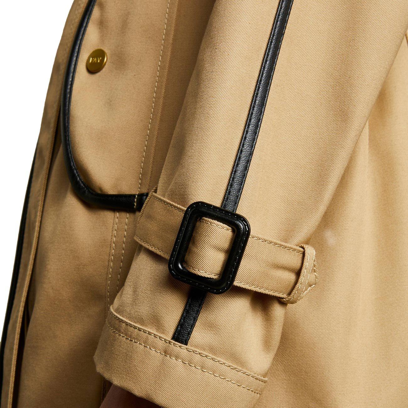 CAPPOTTO D. VIRGINIA REG. BOR. C/BORDINI IN PELLE FAY NAW50463940RHJC200 CANAPA/SABBIA FAY 