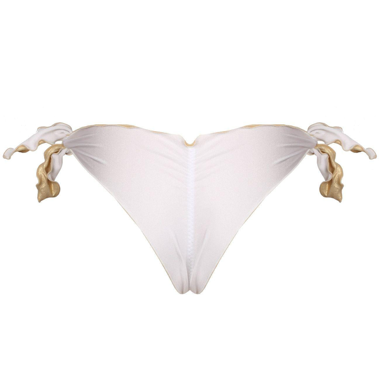 Brasiliana Reversibile Con Rouches Donna White Gold LULI/L176M48 002WHITE/GOLD LULI FAMA 