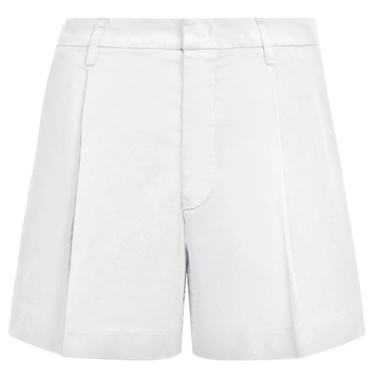 Shorts Lori Loose In Gabardina Compact DP773 GS0096D PTD 000 BIANCO DONDUP 
