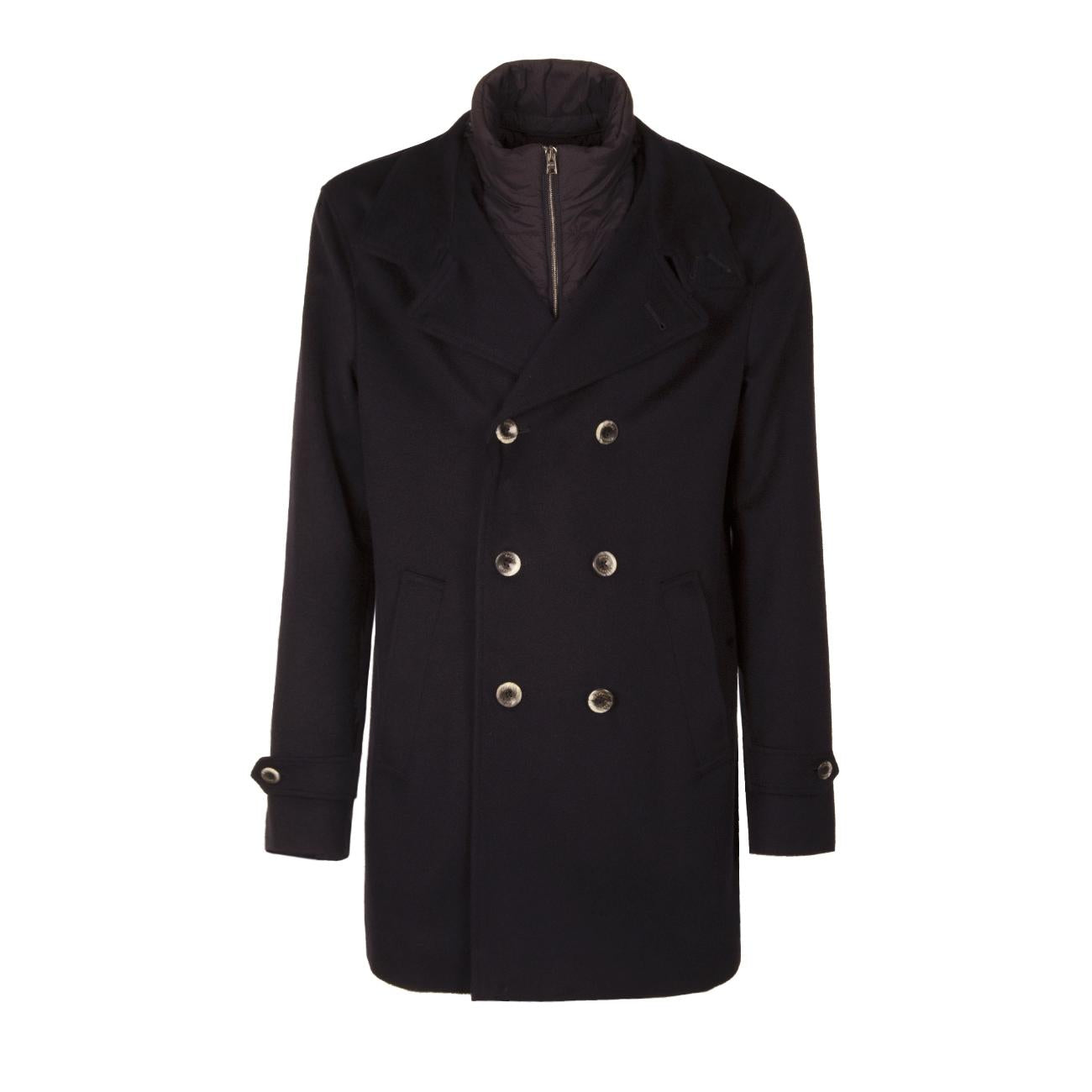 Cappotto Misto Lana Uomo Blu PE000036U33318 9200 BLU HERNO 