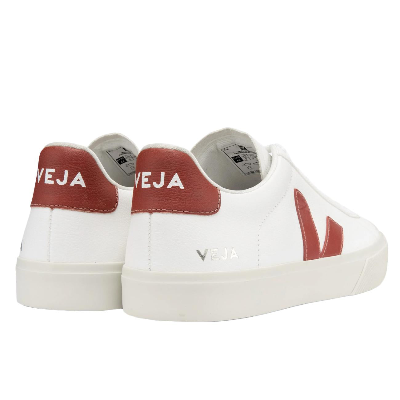 Sneaker Campo Chromefree Leather Veja CP0502615 EXTRAWHITE.ROUILLE VEJA 